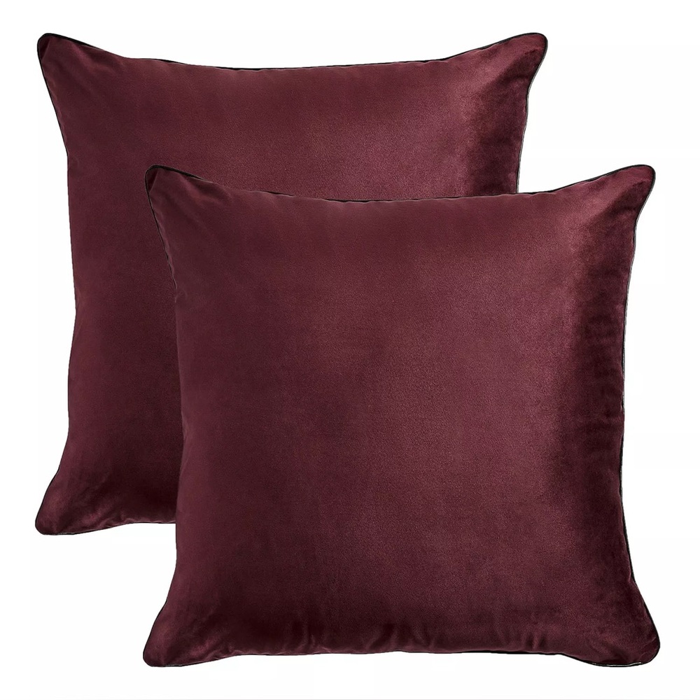 Member's Mark Dutch Velvet 2-Pack Decorative Pillows, 22" x 22"